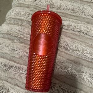 Starbucks hot pink studded cup